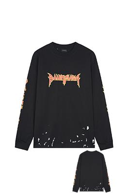 バレンシアガ Balenciaga 新作ライトニングレターダメージ長袖シャツ