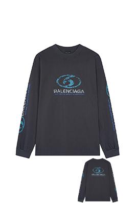 バレンシアガスーパーコピー Balenciaga サーフロゴのぼかしプリント入りクルーネックのスウェットシャツ