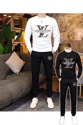 ルイヴィトンブランドスーパーコピー LV 新モデル人気のトレンドクルーネックのスウェットシャツとパンツのセット