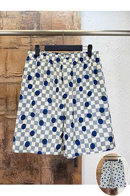 ルイヴィトン チェック柄のドット柄ショートパンツ