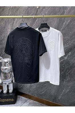 クロムハーツ 馬蹄形のサンスクリット十字が透かし彫りされた半袖Tシャツ