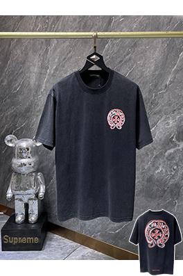 クロムハーツコピー グラフィティホースシュー手描きウォッシュ半袖Tシャツ