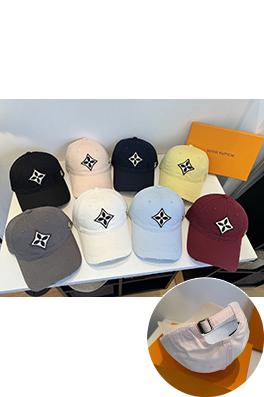 ルイヴィトン クラシックなダメージのウォッシュドコットンベースボールキャップ