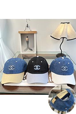 シャネルスーパーコピー デニムのカラーブロックベースボールキャップ