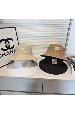 ロエベ レディースつばが広く高品質なよけのある丸いトップのクラシックな麦わら帽子