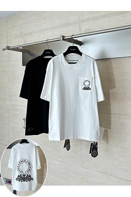 クロムハーツ ポケット付きホースシュークロス半袖Tシャツ