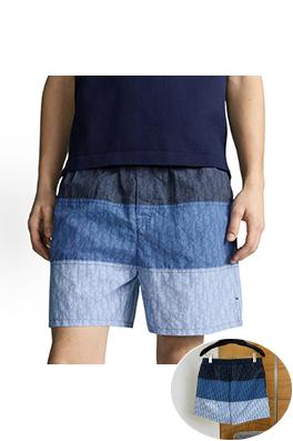 ディオールコピー グラデーションプリントのドローストリング付きカジュアルショーツ