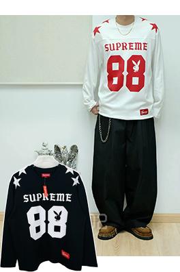 シュプリームブランドスーパーコピー SUPREME L/S FOOTBALL TOP ラビットプレイボーイ88番長袖シャツ