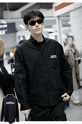 バレンシアガ BALENCIAGA クラシックなテープ付き長袖シャツ