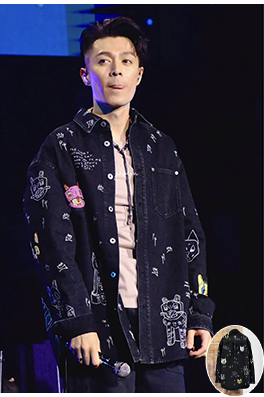 ロエベブランドスーパーコピー Louis wain 猫の刺繍りデニムシャツジャケットツ