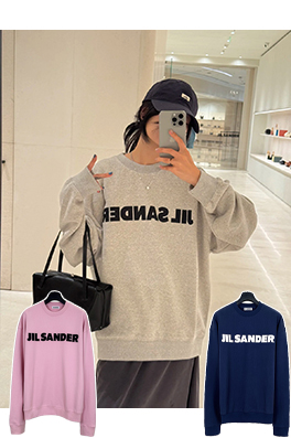 ジルサンダースーパーコピー JIL SANDER プリント文字りクルーネックのスウェットシャツ
