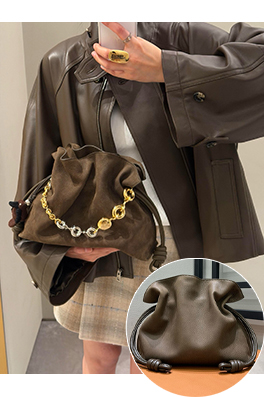 ロエベ Flamenco レディーススエードヌバックレザーバッグ