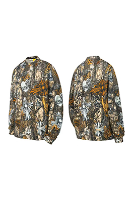 クロムハーツ x ナイキ x ドレイクノクタスーパーコピー 全体に馬蹄形のサンスクリット文字がプリントされた長袖シャツ