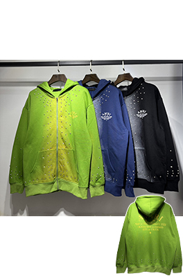 アミリスーパーコピー AMIRI フリース裏地付きひし形柄のフード付きスウェットシャツ