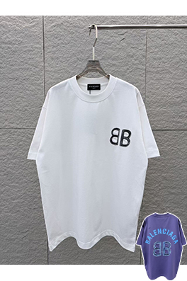 バレンシアガブランドコピー 3Dエポキシ樹脂文字ロゴ入り半袖Tシャツ