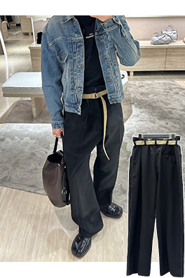 マルタンマルジェラ ベルト付きカジュアルパンツ