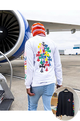 クロムハーツ マイアミ限定 カラフルクロス柄長袖シャツ