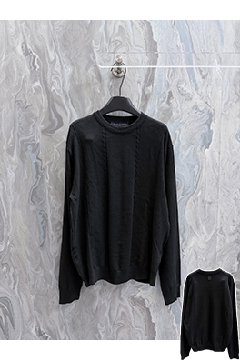 ルイヴィトン 新作シルクコットンニット長袖ラウンドネックシャツ