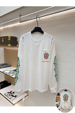 クロムハーツコピー 限定の花柄の剣の長袖シャツ