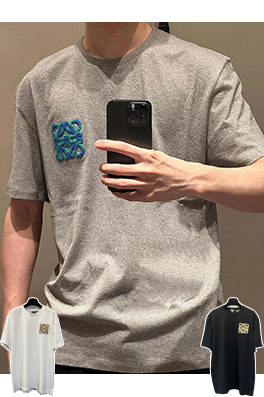 ロエベコピー タオル刺繍入り半袖Tシャツ