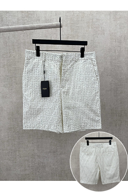 フェンディ リネンステッチ柄のバミューダカジュアルショーツ