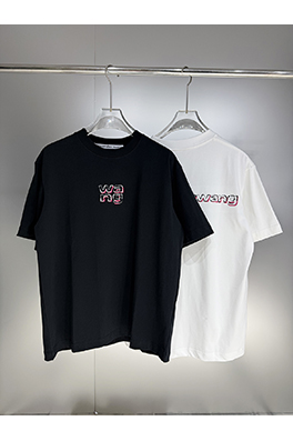 アレキサンダーワン Alexander Wang 新モデルロゴ刺繍入り半袖Tシャツ