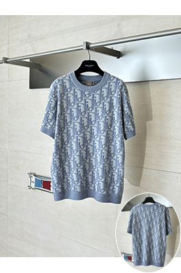 ディオールコピー Obliqie モノグラムジャカードニット半袖Tシャツ