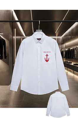 グッチ GUCCI 胸に錨のロゴ刺繍が​​った長袖シャツ