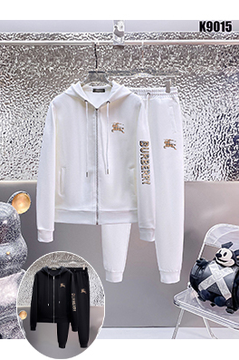 バーバリーコピー BURBERRY 人気のフード付きジップアップスウェットシャツとパンツのセット