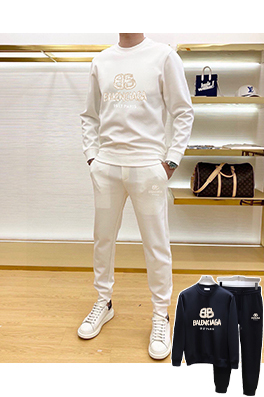 バレンシアガブランドコピー Balenciaga 人気のトレンドクルーネックのスウェットシャツとパンツのセット