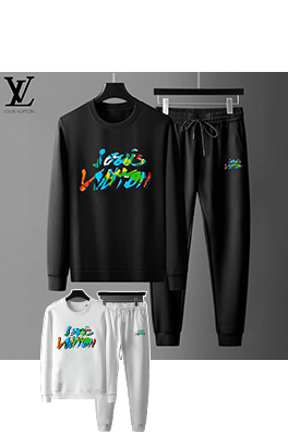 ルイヴィトン LOUIS VUITTON 最新の人気のトレンドクルーネックのスウェットシャツとパンツのセット