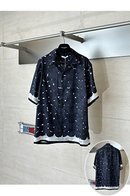 ジバンシイコピー 春夏コレクション ローズプリント ボウリング半袖シャツ