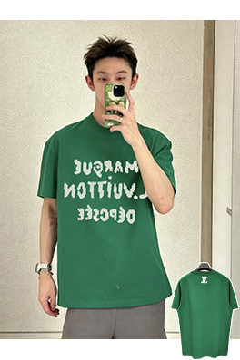 ルイヴィトン LOUIS VUITTON ウール刺繍りレター半袖Tシャツ