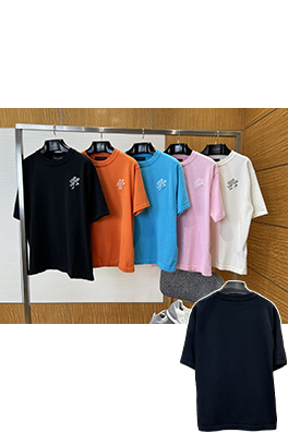 ルイヴィトン LOUIS VUITTON 刺繍ピンロゴ入りニット半袖Tシャツ