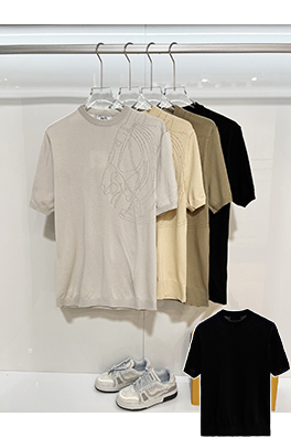 エルメスブランドスーパーコピー カラーブロックカラーの半袖ニットセーター