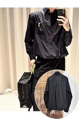 フェンディスーパーコピー ドローストリング付き長袖シャツ