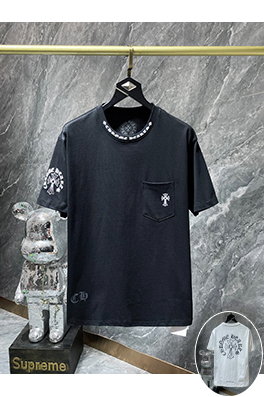 クロムハーツコピー レターカラーロングレタークロススリーブの半袖Tシャツ