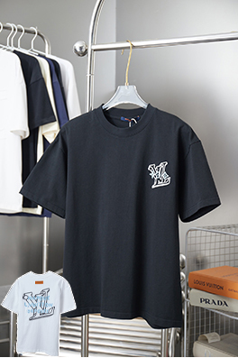 ルイヴィトン LV 新モデル透かし刺繍入り半袖Tシャツ