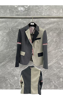トムブラウン レディースカラーブロック テーラードジャケット メンズ 高品質 