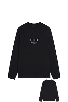 バレンシアガコピー Balenciaga ダブルBバックルラインストーン長袖シャツ