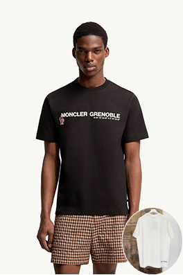 モンクレール Moncler ロゴ文字プリントの半袖Tシャツ
