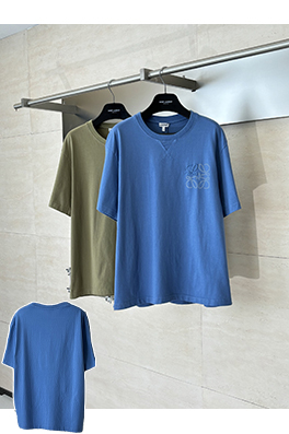 ロエベ Anagram 刺繍入りクルーネック半袖Tシャツ