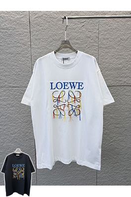 ロエベスーパーコピー LOEWE 新作タッセル刺繍入り半袖Tシャツ