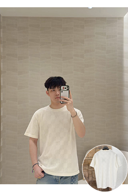 ルイヴィトン メッシュロゴ入り半袖クルーネックTシャツ
