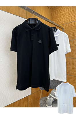 モンクレール Moncler バッジプリント入り半袖ポロシャツ