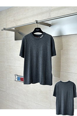 グッチ Gucci レタージャカードロゴ入りニット半袖Tシャツ