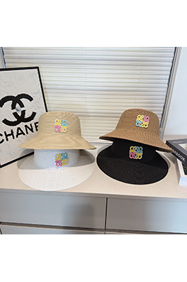 ロエベ レディースつばが広く高品質なよけのある丸いトップのクラシックな麦わら帽子