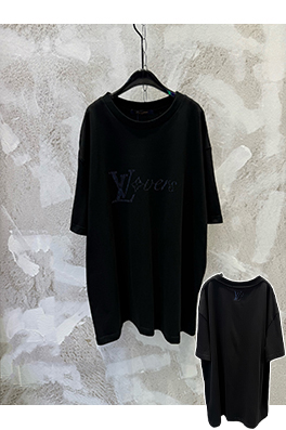 ルイヴィトン LV グラデーション光沢コットン半袖Tシャツ