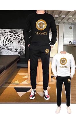 ヴェルサーチブランドスーパーコピー VERSACE ファッション人気のトレンドクルーネックのスウェットシャツとパンツのセット
