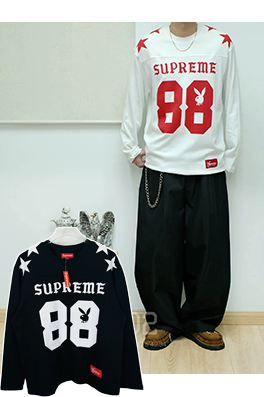 シュプリームブランドスーパーコピー SUPREME L/S FOOTBALL TOP ラビットプレイボーイ88番長袖シャツ